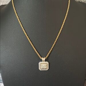 Vintage AVON two toned pavé rhinestone necklace